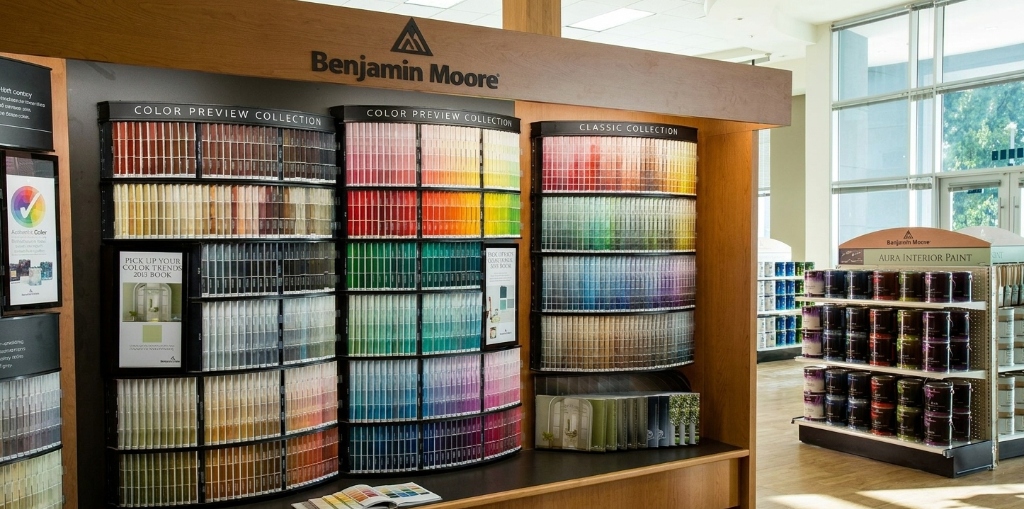 Benjamin Moore paint showroom and architectural color collections