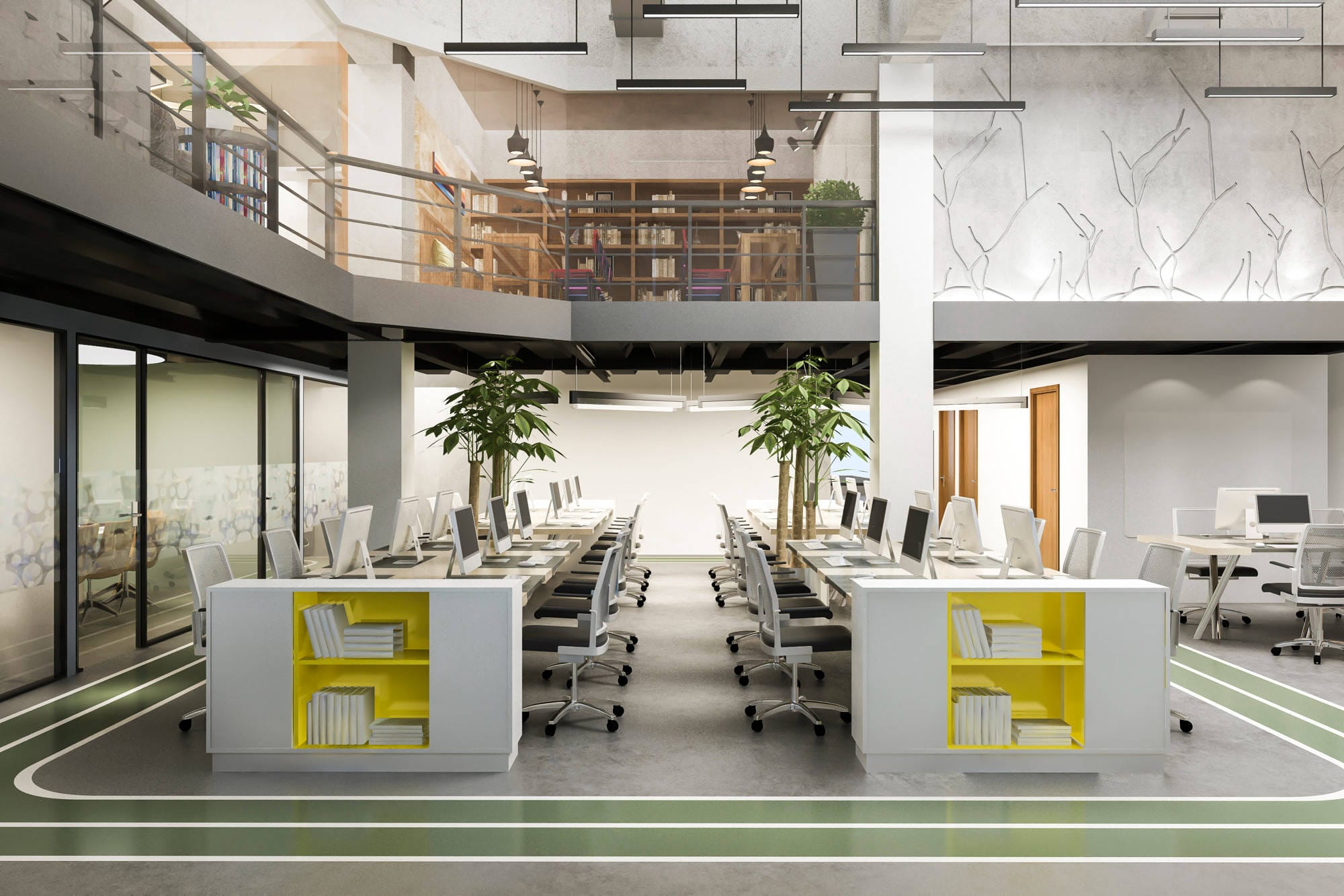 Modern office interior representing smart building solutions